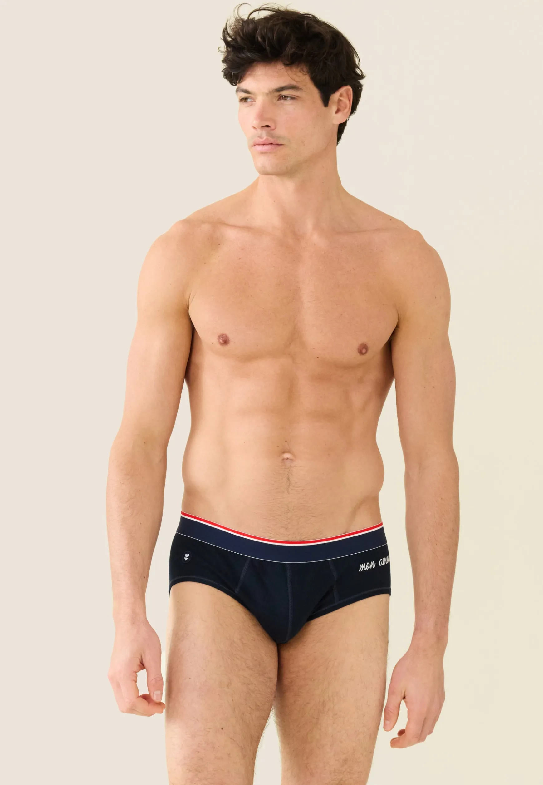 Le slip français Slip en coton brodé "mon amour"-Le Terrible "Mon amour"<Homme Slips | Slips