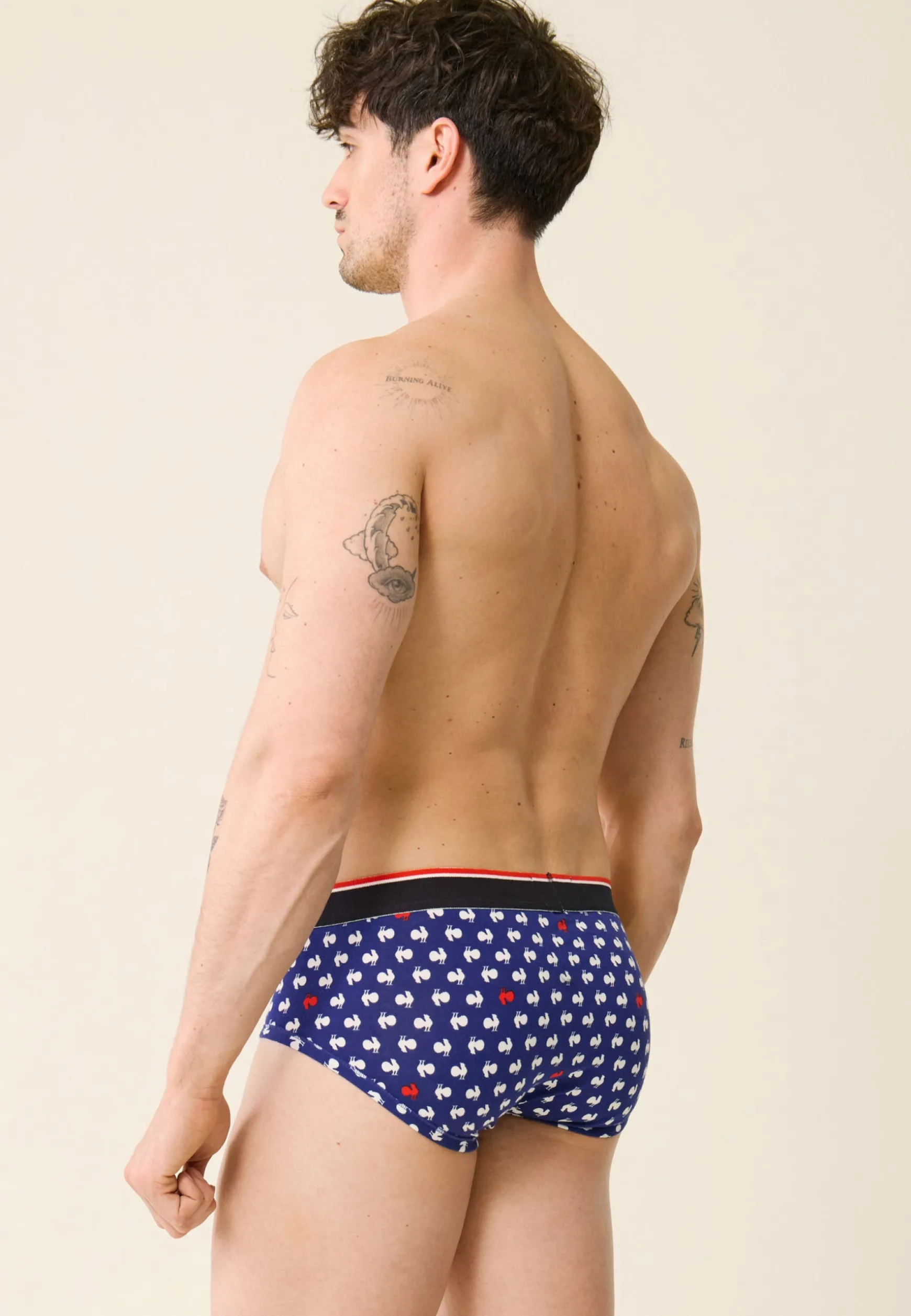 Le slip français Slip en coton-Terrible Coq Blanc Rouge XV de France<Homme Sous-Vêtements De Sports | Slips