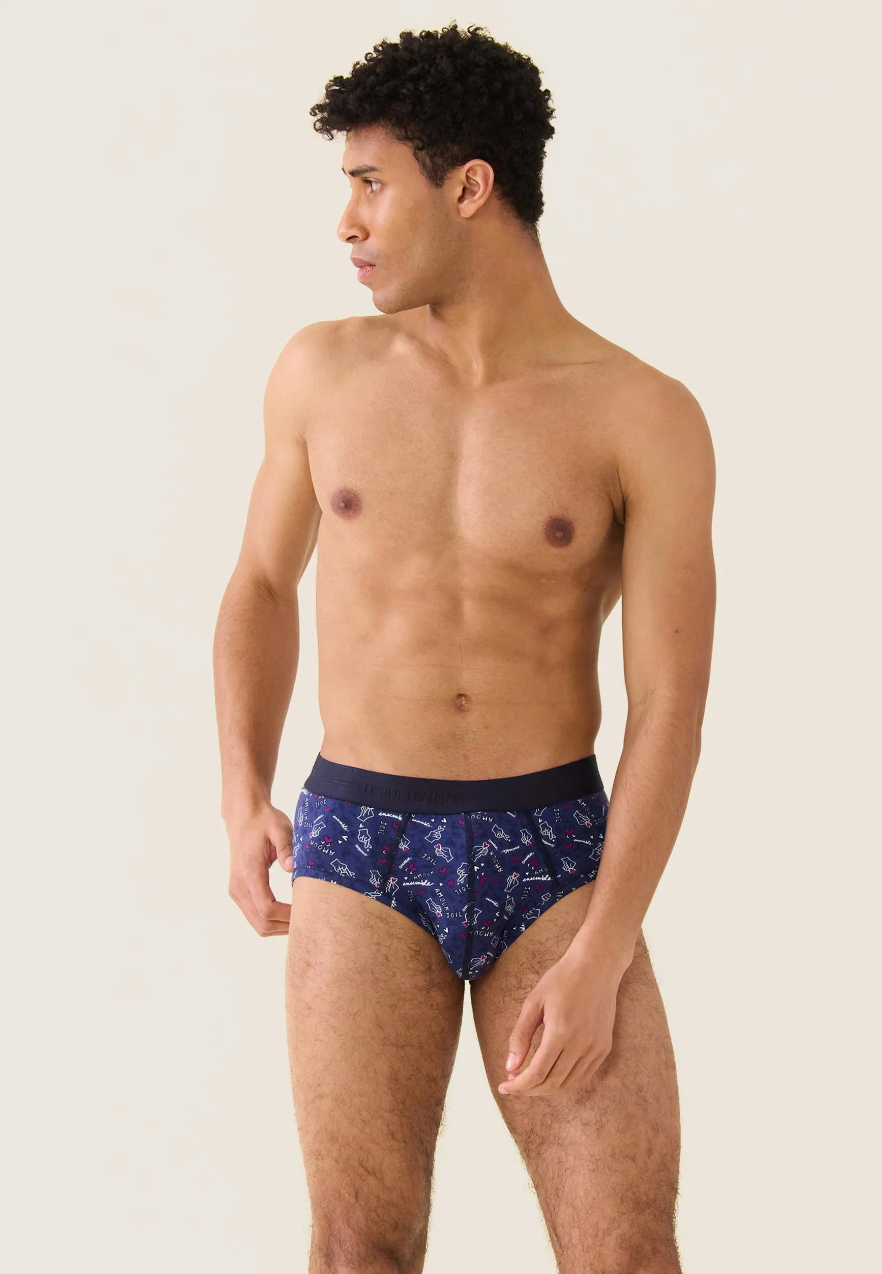 Le slip français Slip en coton-Terrible Imprimé Gufi Acier Betterave<Homme Slips | Slips