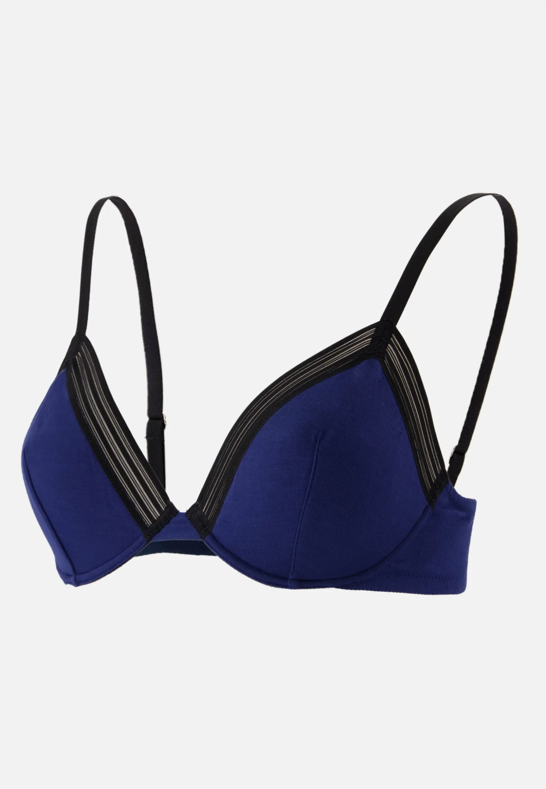 Le slip français Soutien-gorge triangle armaturé en modal-La Mélusine Indigo Noir<Femme Soutiens-Gorge