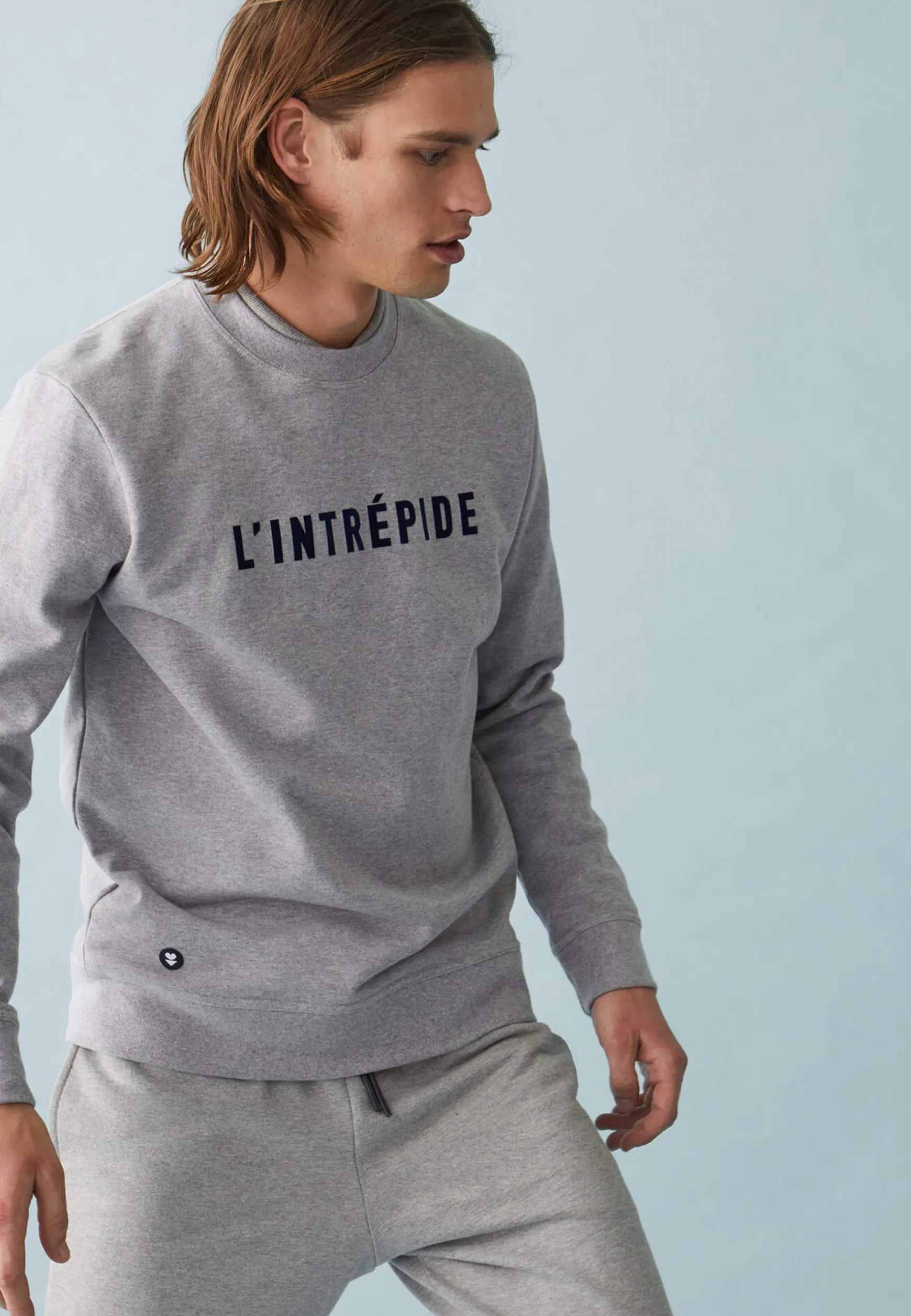 Le slip français Sweat-shirt en molleton gratté-Barthe Chiné<Homme Hauts