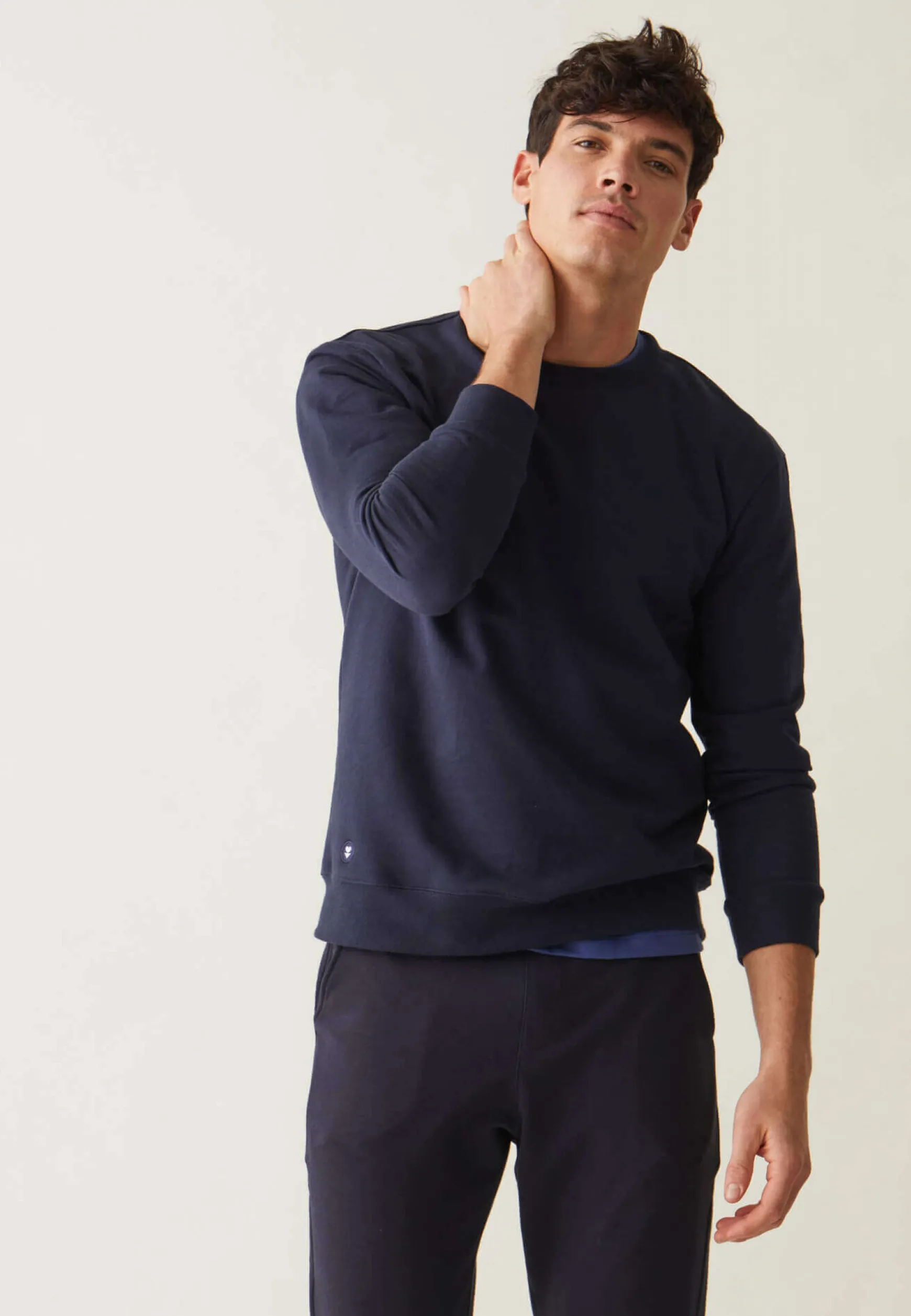 Le slip français Sweat-shirt en molleton-Ben Marine<Homme Hauts | Broderie 🪡