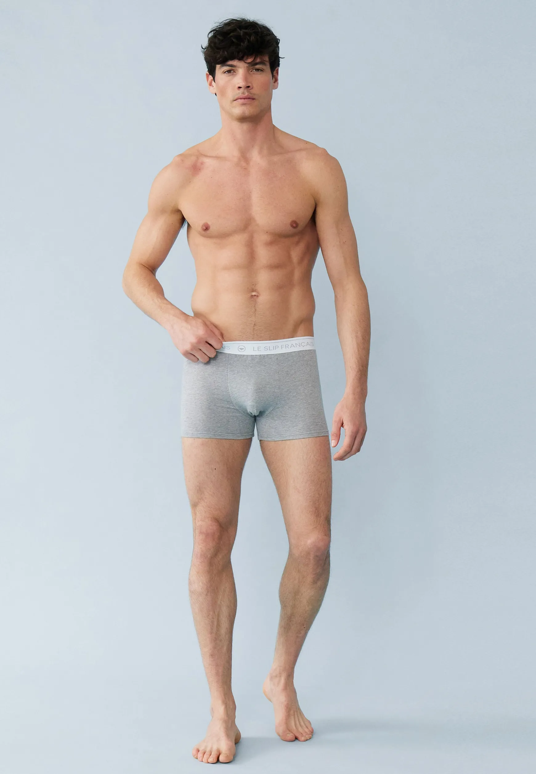 Le slip français Trio de boxers en coton-Pack Boxer Redoutable Blanc Gris<Homme Packs De Boxers | Packs Sous-Vêtements