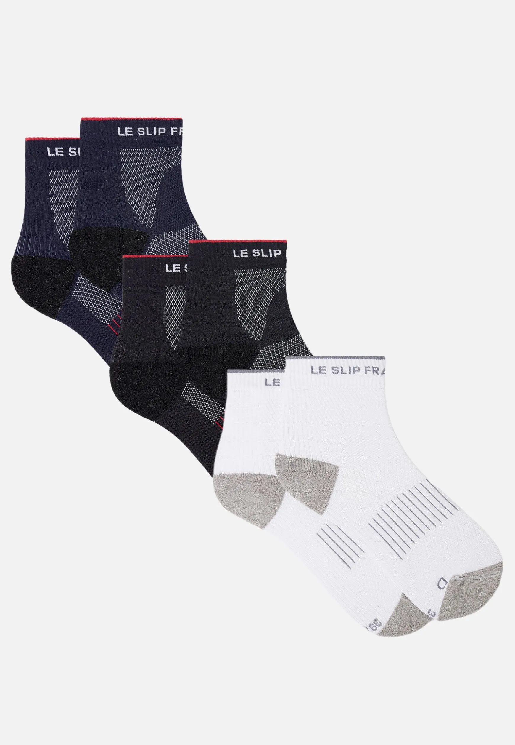 Le slip français Trio de chaussettes courtes en polyamide-Pack Chaussettes Gaetan Marine Noir<Homme Chaussettes De Sport | Chaussettes De Sport