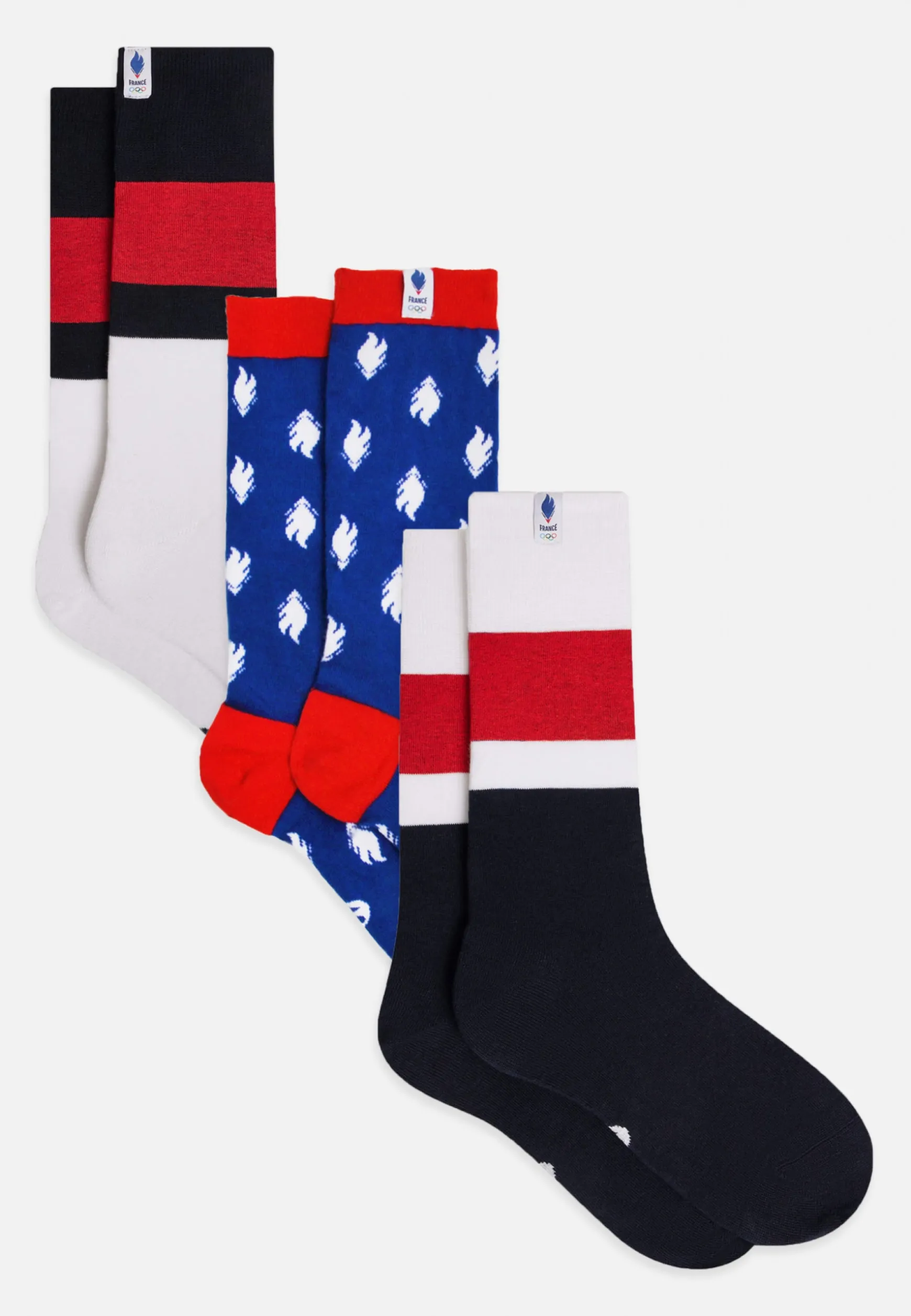 Le slip français Trio de chaussettes mi-hautes en coton-Pack Trio Chaussettes Lucas Equipe de France Coq<Homme Chaussettes En Coton | Chaussettes En Coton