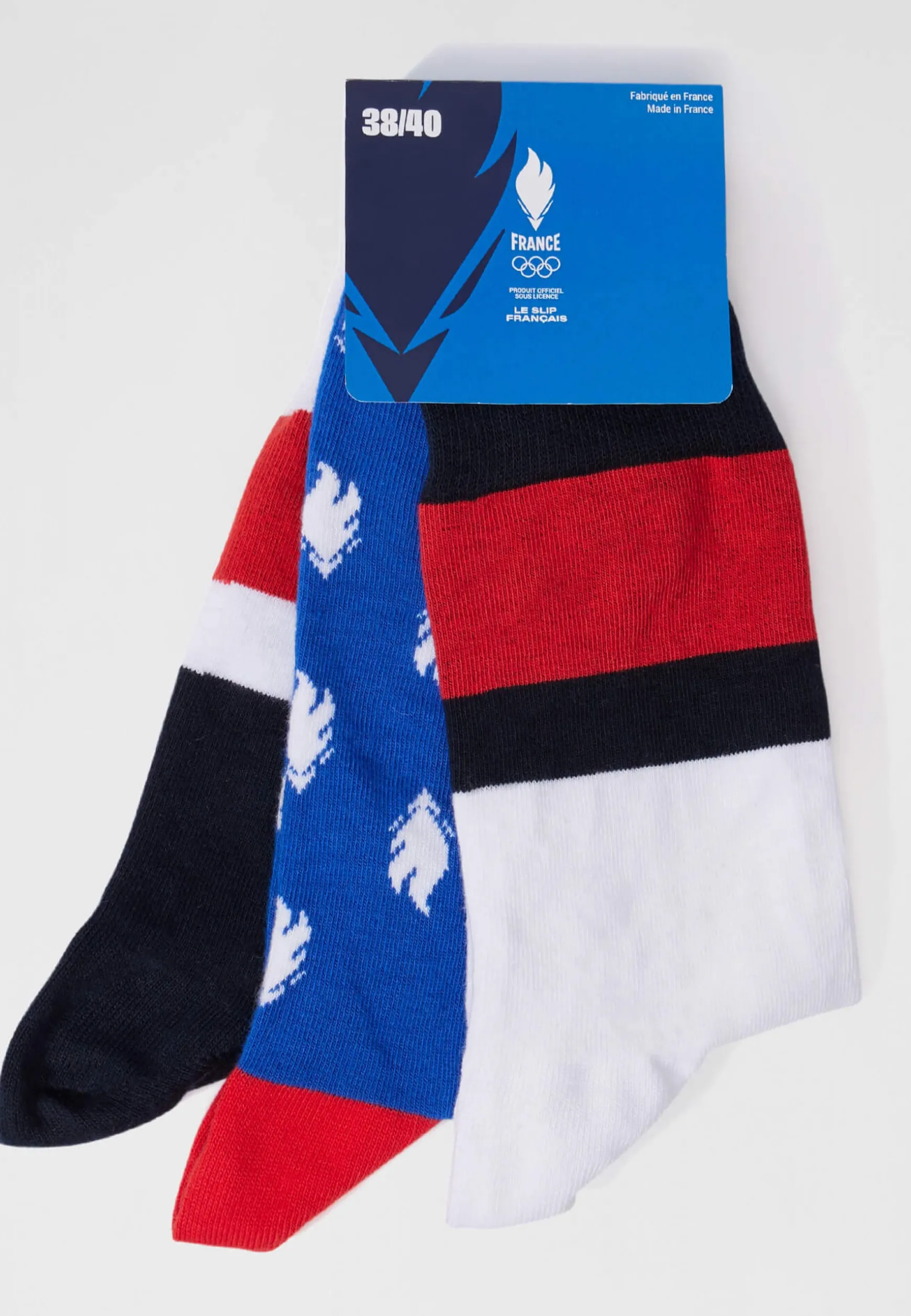 Le slip français Trio de chaussettes mi-hautes en coton-Pack Trio Chaussettes Lucas Equipe de France Coq<Homme Chaussettes En Coton | Chaussettes En Coton