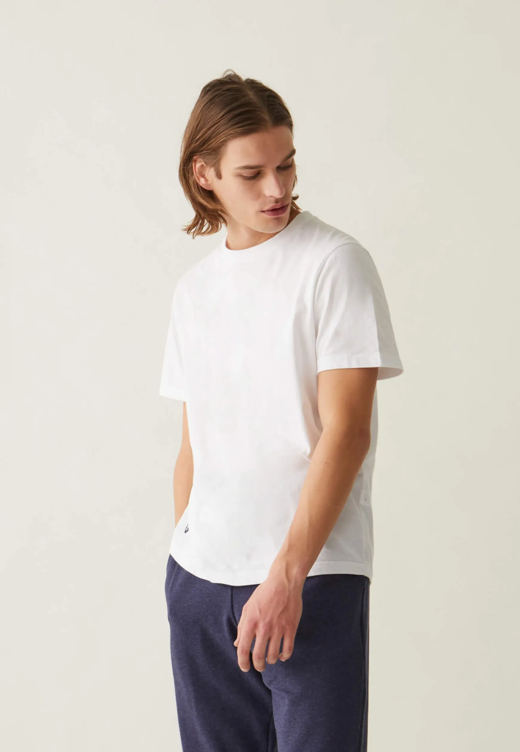 Le slip français T-shirt col rond en coton-Jean<Homme Hauts | Broderie 🪡