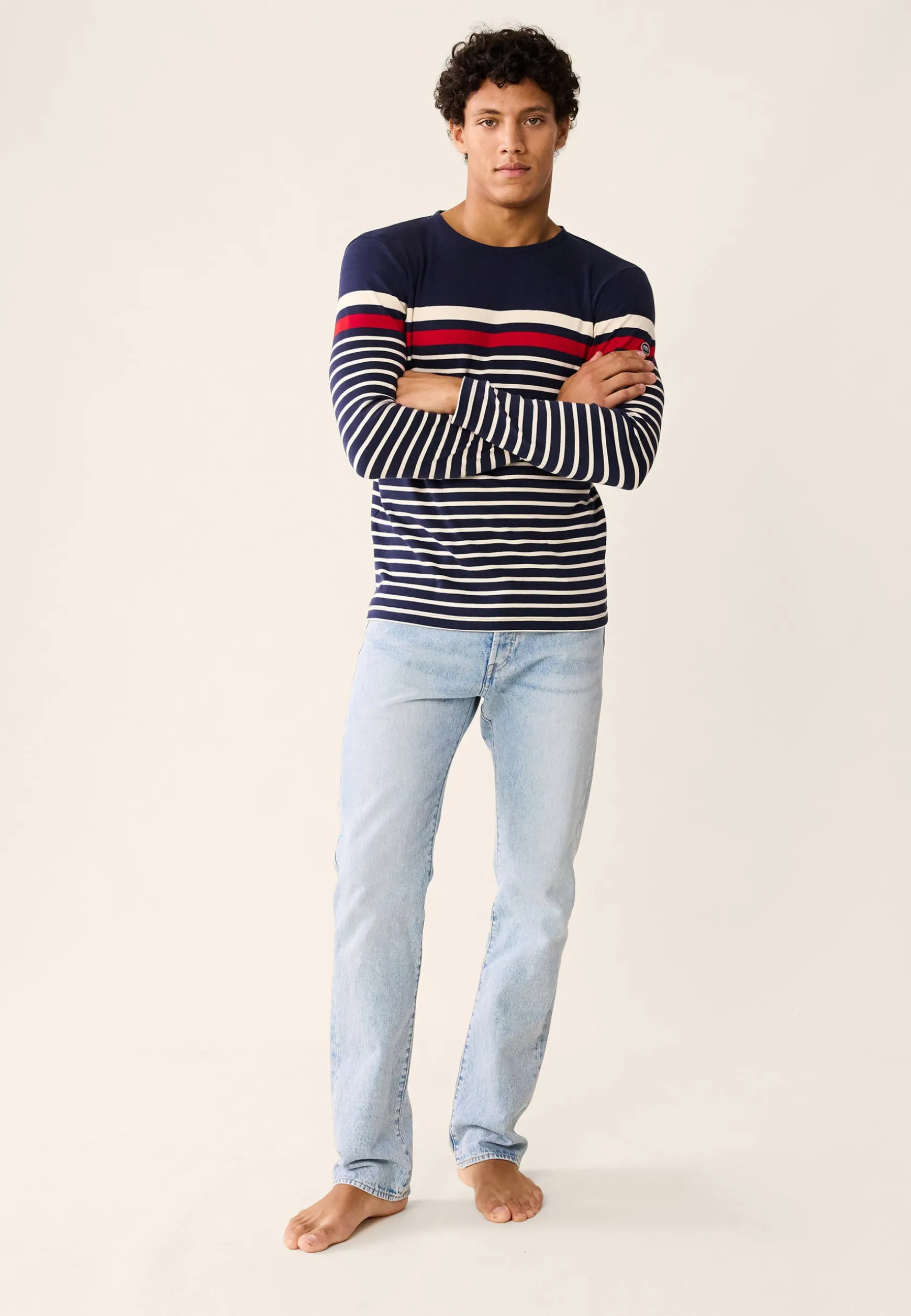 Le slip français T-shirt manches longues LSF x Armor Lux-Le Stiff- Marine Rouge<Homme Hauts | Collaboration Armor Lux ⚓